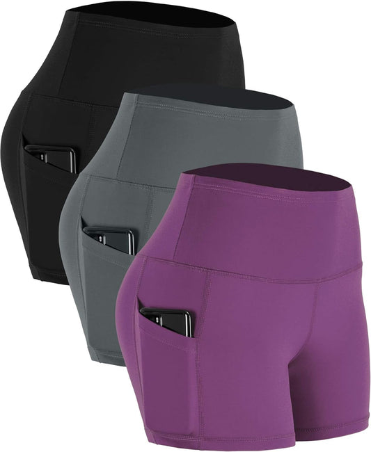 Women'S 3"/4" High Waist Spandex Running Shorts for Yoga